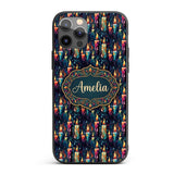 Artistic Melting Wax Candles on Dark Background Custom Name Protective Phone Case Mobile Cover Durable Everyday Smartphone Shock Resistant