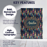 Personalised Name Artistic Melting Wax Custom  Modern Room Accent Elegant Feature Canvas Wall Art Print Decor Picture Ready to Hang