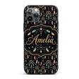 Dark Boho Dreamcatcher Feathers Night Seamless Custom Name Protective Phone Case Mobile Cover Durable Everyday Smartphone Shock Resistant