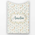 Elegant Dreamcatcher Feathers Minimal Seamless Pattern Designs Name  Personalised Custom Name Super Soft Fleece Blanket Bed Sofa Throw