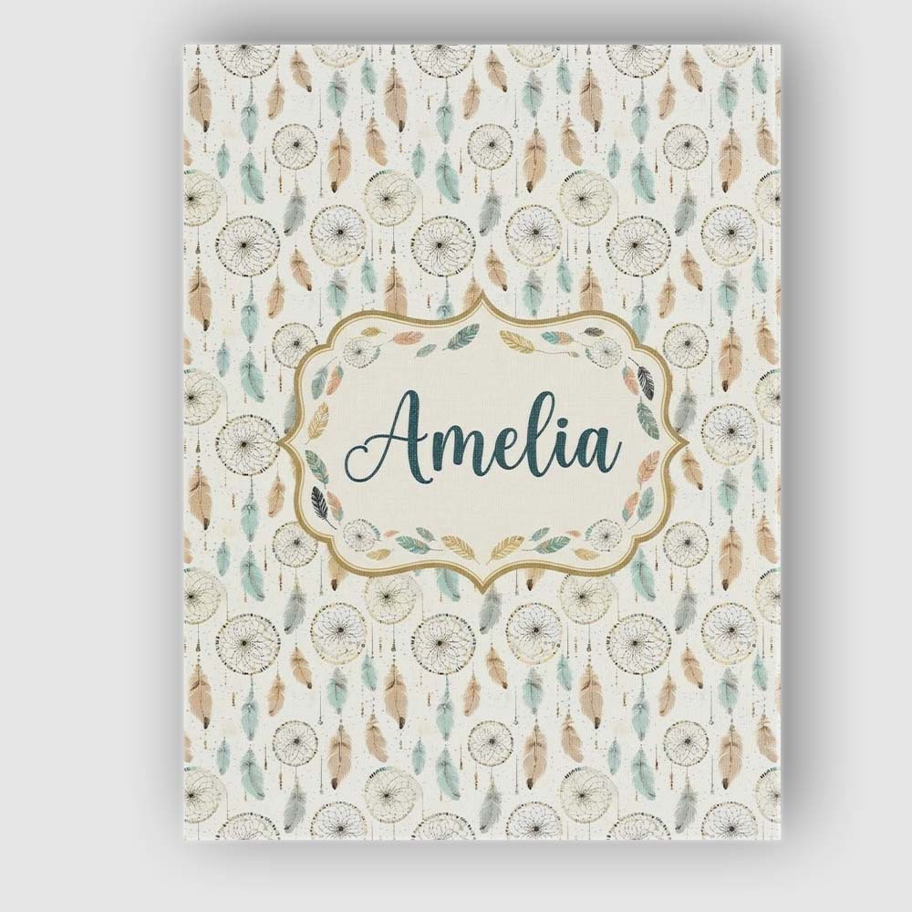 Personalised Name Elegant Dreamcatcher Custom  Unique Gift Idea Modern Room Accent Canvas Wall Art Print Decor Picture Ready to Hang