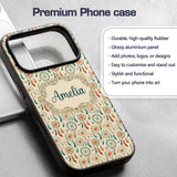 Dreamcatcher Feathers Bohemian Seamless Pattern Custom Name Protective Phone Case Mobile Cover Durable Everyday Smartphone Shock Resistant