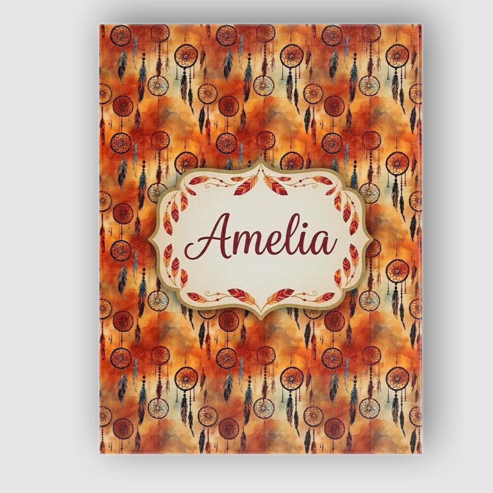 Personalised Name Autumn Dreamcatcher Custom Modern Room Accent Creative Decorator Style Canvas Wall Art Print Decor Picture Ready to Hang