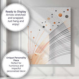 Modern Geometric Cosmic Lines and Dotted Abstract Canvas Wall Art Print Decor Picture Ready to Hang
