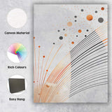 Modern Geometric Cosmic Lines and Dotted Abstract Canvas Wall Art Print Decor Picture Ready to Hang