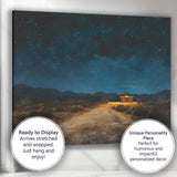 Lone Desert Cabin Under Starry Night Sky Canvas Wall Art Print Decor Picture Ready to Hang