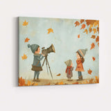 Autumn Children Nature Photography Adventure Illustration Canvas Wall Art Print Decor Picture Ready to Hang