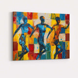 Modern Geometric Runners Colour Block Sports Artwork Canvas Wall Art Print Decor Picture Ready to Hang