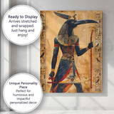 Egyptian God Thoth Sacred Ibis Hieroglyphic Artwork Canvas Wall Art Print Decor Picture Ready to Hang