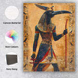 Egyptian God Thoth Sacred Ibis Hieroglyphic Artwork Canvas Wall Art Print Decor Picture Ready to Hang