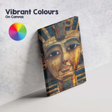 Golden Pharaoh Death Mask Ancient Egypt Portrait Canvas Wall Art Print Decor Picture Ready to Hang