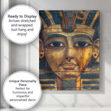 Golden Pharaoh Death Mask Ancient Egypt Portrait Canvas Wall Art Print Decor Picture Ready to Hang