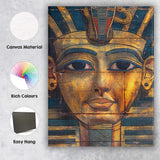 Golden Pharaoh Death Mask Ancient Egypt Portrait Canvas Wall Art Print Decor Picture Ready to Hang