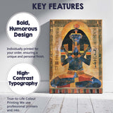 Ancient Egyptian Goddess Prayer Hieroglyphic Temple Art Canvas Wall Art Print Decor Picture Ready to Hang