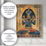 Ancient Egyptian Goddess Prayer Hieroglyphic Temple Art Canvas Wall Art Print Decor Picture Ready to Hang