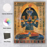 Ancient Egyptian Goddess Prayer Hieroglyphic Temple Art Canvas Wall Art Print Decor Picture Ready to Hang
