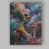Abstract Skeleton Saxophone Musician Expressionist Painting Canvas Wall Art Print Decor Picture Ready to Hang