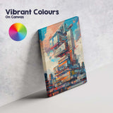 Modern Abstract Futuristic Architecture Geometric Tower Canvas Wall Art Print Decor Picture Ready to Hang