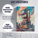 Modern Abstract Futuristic Architecture Geometric Tower Canvas Wall Art Print Decor Picture Ready to Hang