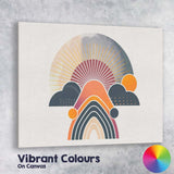 Abstract Rainbow Sunrise Geometric Landscape Boho Canvas Wall Art Print Decor Picture Ready to Hang