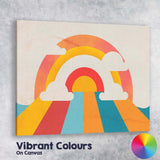 Abstract Rainbow Path Geometric Landscape Modern Canvas Wall Art Print Decor Picture Ready to Hang