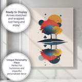 Colourful Abstract Forest Reflection Modern Landscape Canvas Wall Art Print Decor Picture Ready to Hang