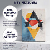 Colourful Abstract Geometric Shapes Modern Minimalist Canvas Wall Art Print Decor Picture Ready to Hang
