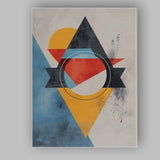 Colourful Abstract Geometric Shapes Modern Minimalist Canvas Wall Art Print Decor Picture Ready to Hang
