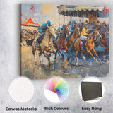 Impressionist Equestrian Carousel Horse Riders Fairground Canvas Wall Art Print Decor Picture Ready to Hang