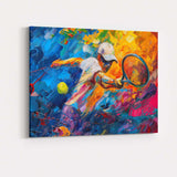 Vibrant Tennis Player Action Abstract Palette Knife Painting Canvas Wall Art Print Decor Picture Ready to Hang