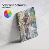 Abstract Cycling Race Peloton Expressionist Sports Painting Canvas Wall Art Print Decor Picture Ready to Hang