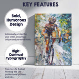 Abstract Cycling Race Peloton Expressionist Sports Painting Canvas Wall Art Print Decor Picture Ready to Hang