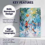 Impressionist Basketball Game Outdoor Court Sporting Art Canvas Wall Art Print Decor Picture Ready to Hang