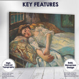 Classic Sleeping Woman Bedroom Portrait Traditional Oil Painting Canvas Wall Art Print Decor Picture Ready to Hang