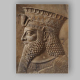 Ancient Mesopotamian King Stone Relief Historical Sculpture Canvas Wall Art Print Decor Picture Ready to Hang