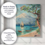 Mount Fuji Coastal Pine Tree Scenic Japanese Landscape Canvas Wall Art Print Decor Picture Ready to Hang