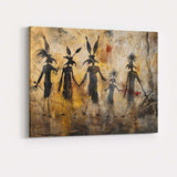 Ancient Tribal Spirit Figures Cave Art Canvas Wall Art Print Decor Picture Ready to Hang