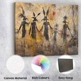 Ancient Tribal Spirit Figures Cave Art Canvas Wall Art Print Decor Picture Ready to Hang