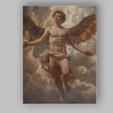 Heavenly Winged Angel Figure Dramatic Cloudscape Classical Fantasy Canvas Wall Art Print Decor Picture Ready to Hang