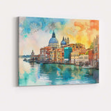 Venice Grand Canal Watercolour Cityscape Italian Architecture Canvas Wall Art Print Decor Picture Ready to Hang