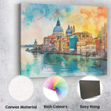 Venice Grand Canal Watercolour Cityscape Italian Architecture Canvas Wall Art Print Decor Picture Ready to Hang