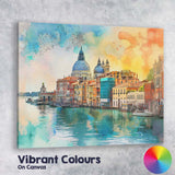 Venice Grand Canal Watercolour Cityscape Italian Architecture Canvas Wall Art Print Decor Picture Ready to Hang
