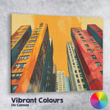 Urban High Rise Apartment Buildings Contemporary Cityscape Canvas Wall Art Print Decor Picture Ready to Hang