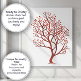 Elegant Red Coral Branch Ocean Botanical Illustration Canvas Wall Art Print Decor Picture Ready to Hang