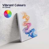 Abstract Flowing Colourful Smoke Ribbon Digital Art Canvas Wall Art Print Decor Picture Ready to Hang