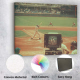Retro Baseball Match Television Broadcast Sports Photography Canvas Wall Art Print Decor Picture Ready to Hang