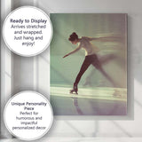 Elegant Figure Skater Motion Blur Contemporary Sports Portrait Canvas Wall Art Print Decor Picture Ready to Hang