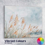 Delicate Pampas Grass Watercolour Botanical Landscape Canvas Wall Art Print Decor Picture Ready to Hang