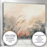 Soft Neutral Wild Meadow Grass Abstract Watercolour Landscape Canvas Wall Art Print Decor Picture Ready to Hang