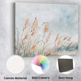 Delicate Pampas Grass Watercolour Botanical Landscape Canvas Wall Art Print Decor Picture Ready to Hang